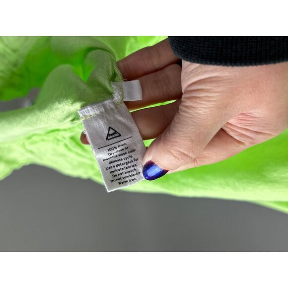 Sleeper Sleeper 100% Linen Loungewear Dress Lime Green Sz 1 Small Womens $318 - Picture 3 of 10